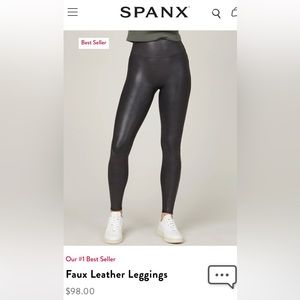 COPY - Spanx Faux Leather Leggings-Petite Large